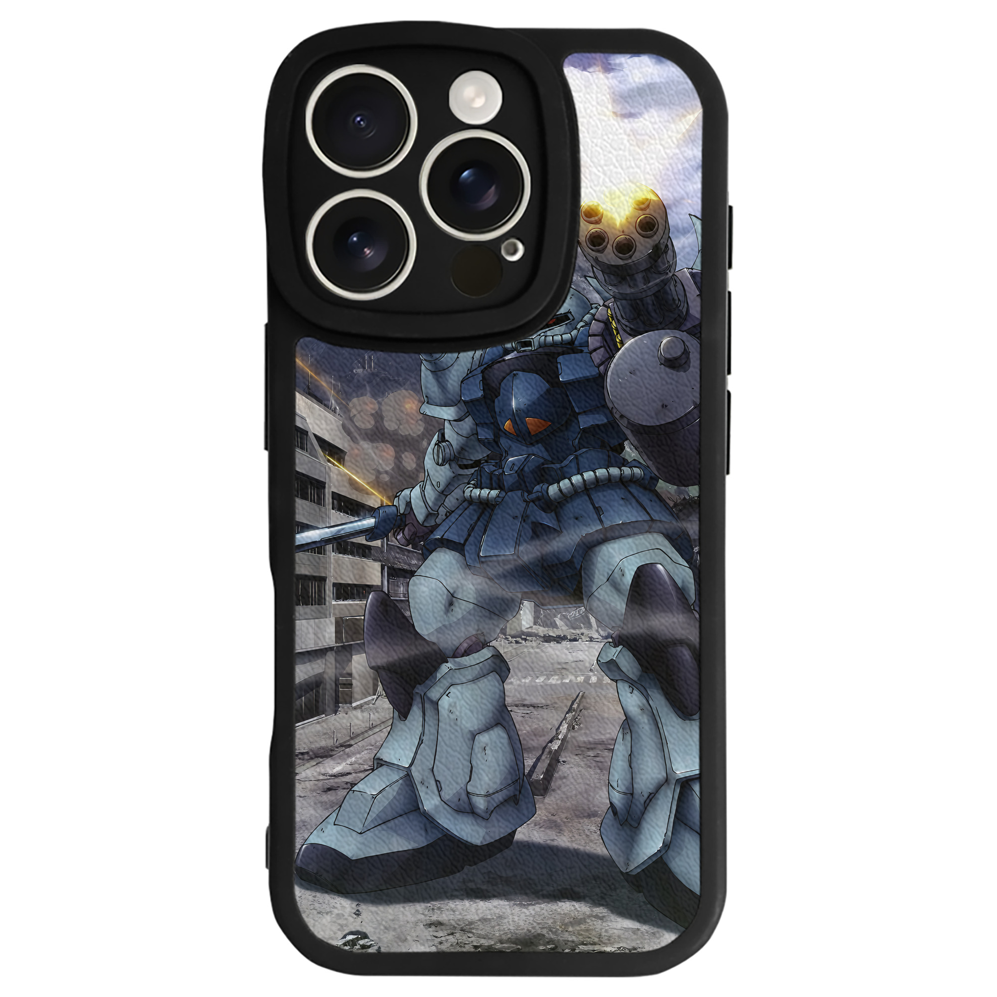 （画像用） 機動戦士ガンダム Mobile Suit Gundam 【iPhone 16シリーズ対応】シリコンスマホケース（レザー調） 材質：シリコン
